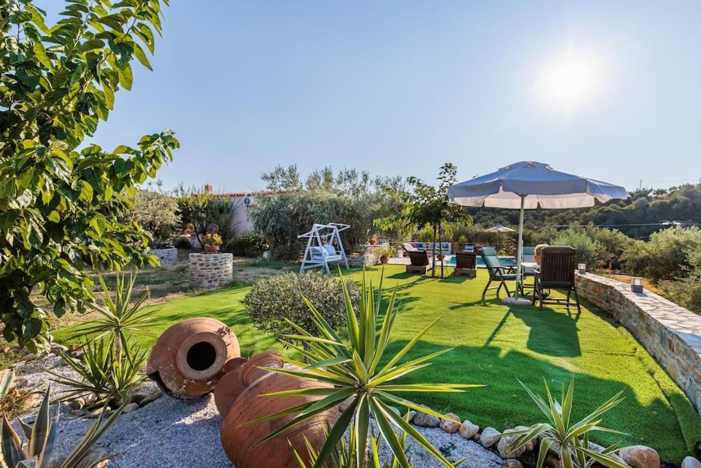 Skopelos Blue Heaven Pool Villa In Olive Grove Экстерьер фото