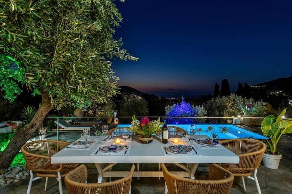Skopelos Blue Heaven Pool Villa In Olive Grove Экстерьер фото