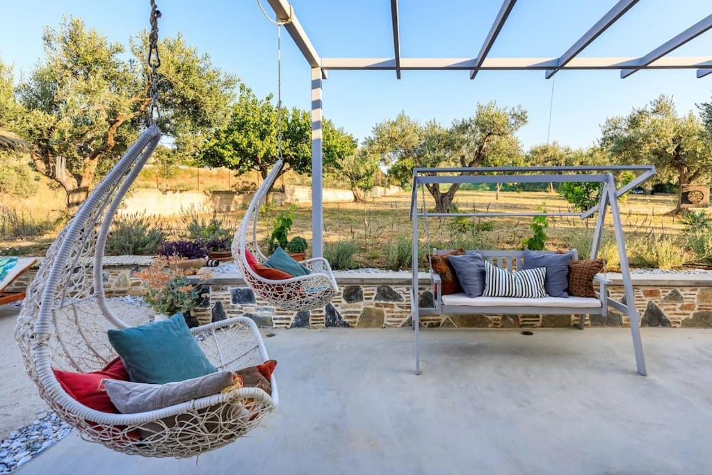 Skopelos Blue Heaven Pool Villa In Olive Grove Экстерьер фото