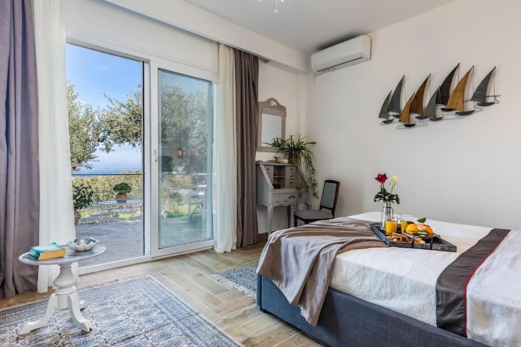 Skopelos Blue Heaven Pool Villa In Olive Grove Экстерьер фото