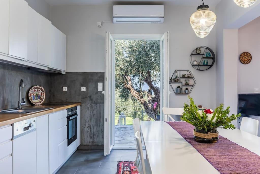 Skopelos Blue Heaven Pool Villa In Olive Grove Экстерьер фото