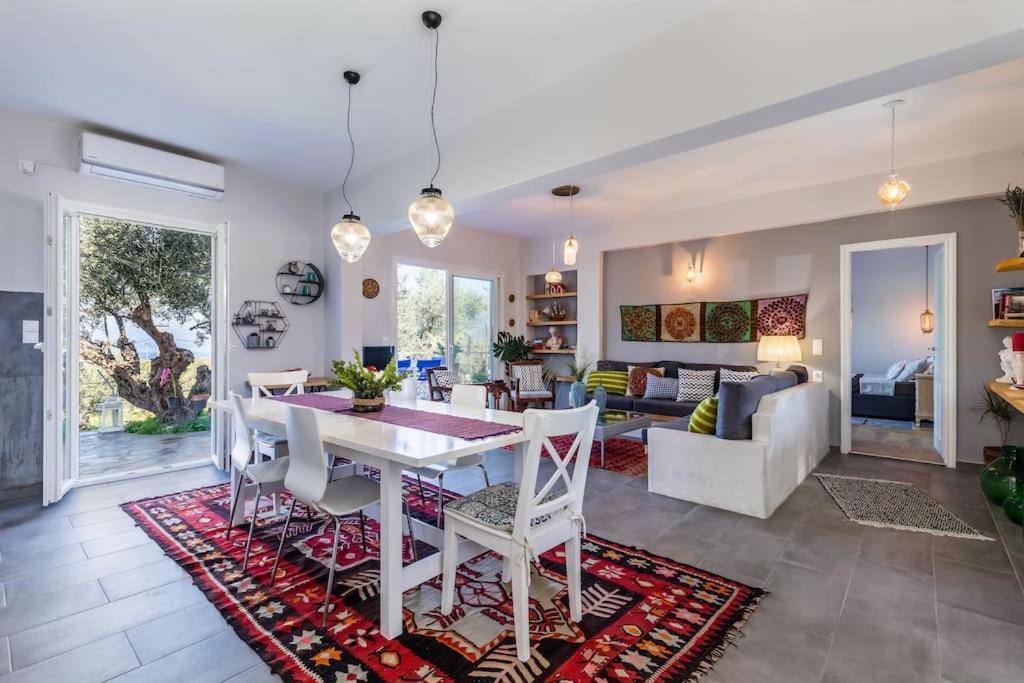 Skopelos Blue Heaven Pool Villa In Olive Grove Экстерьер фото
